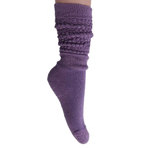 Women’s Premium Slouchy Scrunch Socks – 1 Pair, Soft Cotton Boot Socks, Knee-High or Crew, Shoe Size 5-10 - 1 of 1
