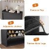 Nasitip Shoe Cabinet with 3 Flip Drawers, Wooden Shoe Organizer Cabinet with Adjustable Shelf, Shoe Storage for Entryway, Hallway, Living Room - 4 of 4