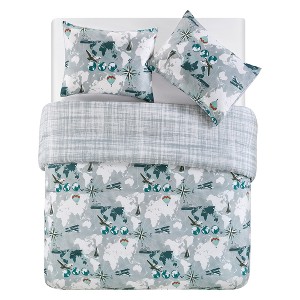 World Traveler Gray Comforter (Twin) - 2pc - VCNY Home