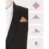 INSPIRE CHIC Men's Cotton Solid Color Formal Suit Pocket Squares - 3 of 4