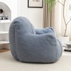 Lyngins Large Faux Fur Bean Bag Chair, Ergonomic Lazy Chair with Memory Foam, No-Assembly Fluffy Accent Chair, Single Sofa Chair for Adults - 3 of 4