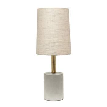Concrete Table Lamp with Linen Shade - Lalia Home