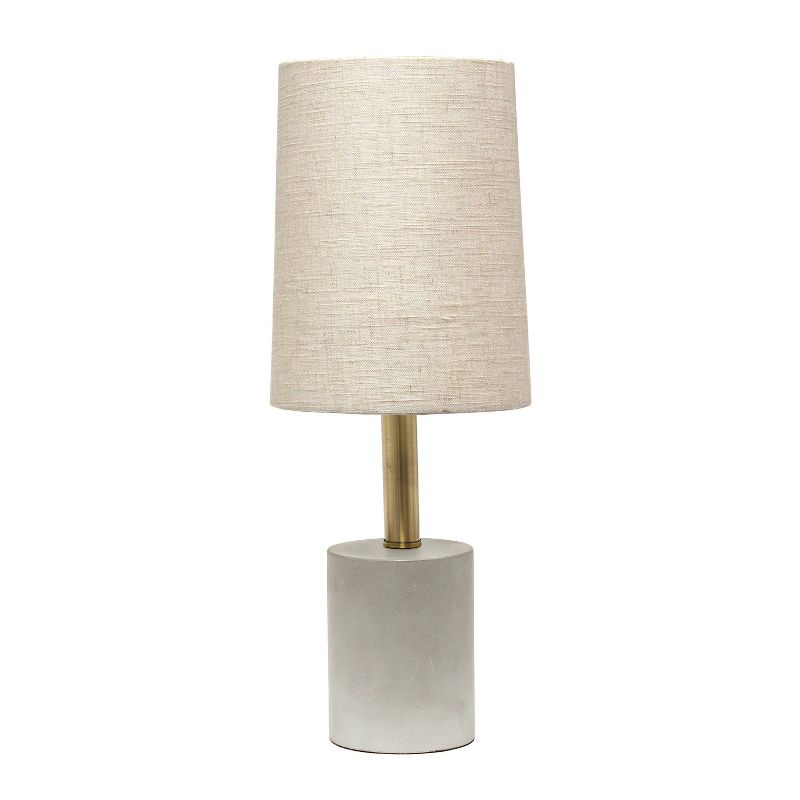 Concrete Table Lamp with Linen Shade - Lalia Home, 1 of 7