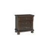 FurniFact,Wooden Nightstand with USB, Cherry Veneer, and Dark Metal Finish Knobs - 2 of 4