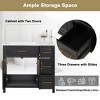 TOBILI 36" Bathroom Vanity with Sink Top, Bathroom Vanity Cabinet with Two Doors and Three Drawers, Solid Wood , MDF Boards ,One Package, Black - 4 of 4
