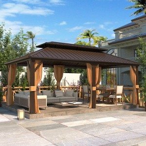 Erommy Hardtop Gazebo with Galvanized Steel Double Roof - 1 of 4