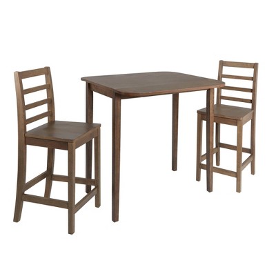 Table and 2 Chairs Dining Set Brown - Silverwood