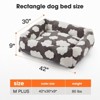 Dog Beds Large Sized Dog - Washable Furry Pet Beds, Rectangle Orthopedic Corduroy Fleece Puppy Beds with Removable Zipper Cover - 2 of 4