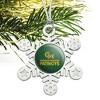 George Mason University Primary Logo Metal Snowflake Christmas Tree Holiday Ornament - 2 of 3