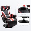 Nursery Glider Rocking Chair with Ottoman, Padded Cushion Seat and Wooden Base - 4 of 4