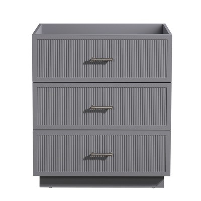 Dolonm Wall-mounted dressing table with an integrated sink, crafted from MDF material, 3 drawers