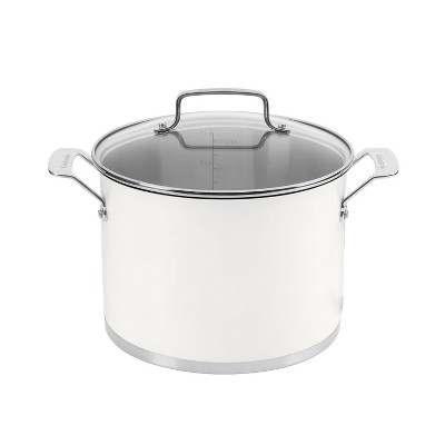 Cuisinart Matte 6qt Stainless Steel Stockpot with Cover MW8966-22 - White