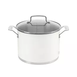 12-Quart Cuisinart EOS126-28R Chefs Classic Enamel on Steel Stockpot with Cover Red 