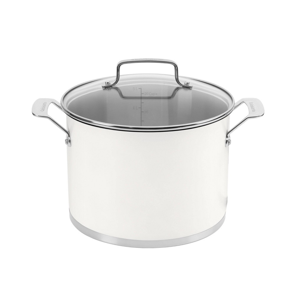 Photos - Pan Cuisinart Matte 6qt Stainless Steel Stockpot with Cover MW8966-22 - White 