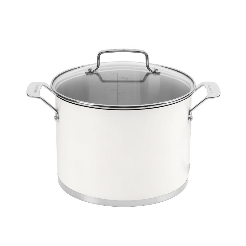 Cuisinart Matte 6qt Stainless Steel Stockpot with Cover MW8966-22 - White, 1 of 6