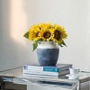 GlasFlength Artificial Plants Small Fake Plants Artificial Cream Sunflower Faux Plants for Indoor Home Decoration, Yellow, 16"*12"*6" - 3 of 4