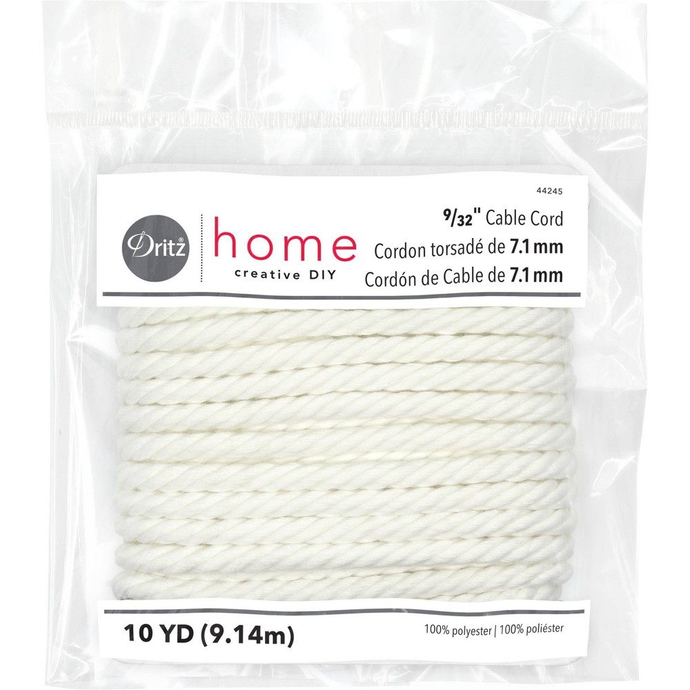 Photos - Accessory Dritz 9/32" x 10-Yards Home Cable Cord White