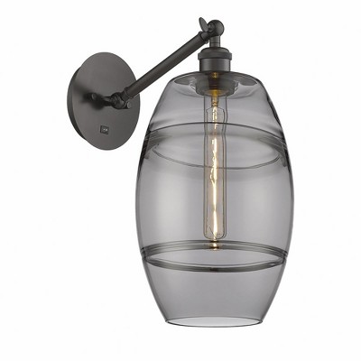 Vaz - 1 Light Arm Adjusts Up and Down Wall Sconce In Industrial Style-9.88 Inches Tall and 8 Inches Wide