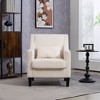 NicBex Corduroy Accent Chair Modern Comfy Upholstered Armchair with Wood Legs for Bedroom,Living Room - 2 of 4