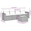 vidaXL 5 Piece Patio Sofa Set with Cushions Black Poly Rattan - 3 of 3