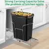 Under Cabinet Pull Out Trash Can Holder,Under Kitchen Sink Waste Container Slide Out Shelf for 30 Liter Recycling Bin, Trash Can Not Included - 4 of 4
