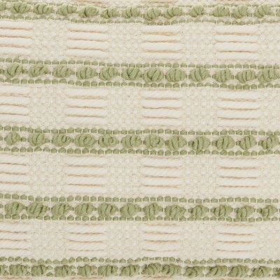 Sage and Ivory Rectangular Embroidered Throw Pillow
