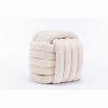 CAVINAS Small Chenille Fabric Knot Design Ottoman Bench,Makeup Upholstered Ottoman Stylish Seat,Modern Bench for Living Room,Bedroom - 4 of 4