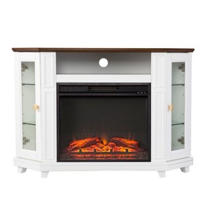 Dilvon Color Changing Fireplace with Media Storage - FP1137456 - White - SEI - 1 of 4