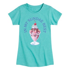 Girls' - Instant Message - In My Sundae Best Fitted Short Sleeve Graphic T-Shirt - 1 of 4