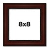 PosterPalooza | Square Distressed Brown Picture Frame - UV Acrylic, Foam Board Backing, Hanging Hardware - 2 of 4