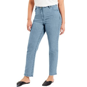 June + Vie by Roaman's June Fit Straight-Leg Jeans - 1 of 4
