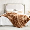 Cozy Bliss Faux Fur Plush Decorative Blanket, Cozy Warm Striped Throw Blanket - 3 of 4