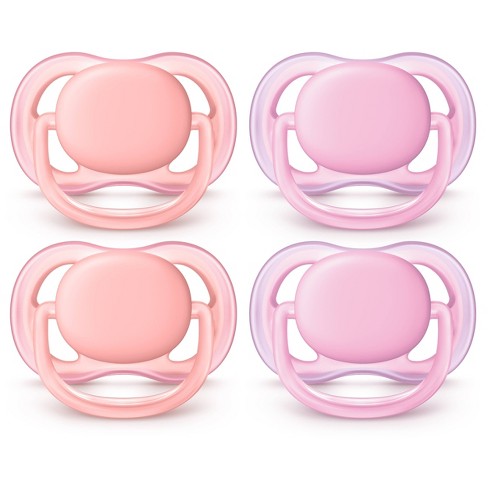 Philips Avent Pack of 2 Pink Night Pacifiers 6-18 months