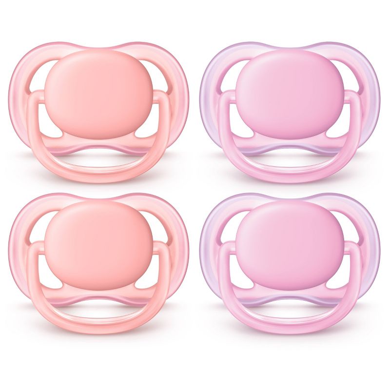 Philips Avent Ultra Air Pacifier 0-6m - Pink/Peach - 4pk, 1 of 6