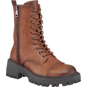 GC Shoes McKay Lace-Up Zipper Accent Combat Boots - 1 of 4