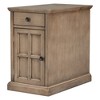 VYNXARIA Classic Vintage Livingroom End Table Side Table with USB Ports and One Multifunctional Drawer with cup holders, Antique Brown - 4 of 4
