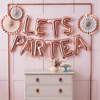 Let's Part Tea Balloon Banner