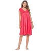 Casual Nights Women's Sleeveless Flower Satin Nightgown - 2 of 4