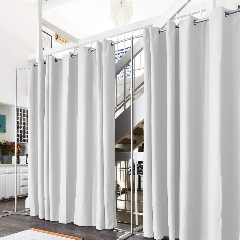 Room/Dividers/Now 8ft Tall x 12ft - 14ft Wide End2End Room Divider Kit, Large A, Natural White, 3 of 5