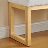KWPZQEB Entryway Bench, Upholstered Shoe Benches with Solid Wood Frame & Soft Cushioned Seat, Shoe Storage Bench for Hallway, Living Room - 3 of 4