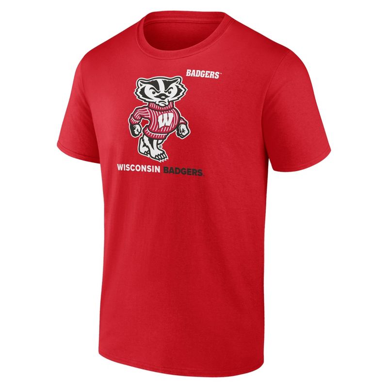 NCAA Wisconsin Badgers Men&#39;s Core Cotton T-Shirt, 2 of 4