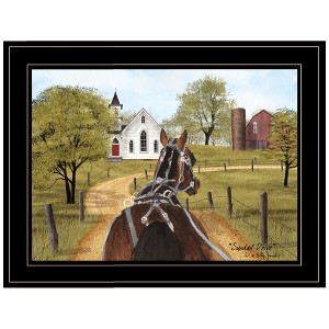 "Amish on Sunday Drive" By Billy Jacobs, Ready to Hang Framed Print, Black Frame - 1 of 1