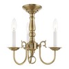 Livex Lighting Williamsburgh 3 - Light Chandelier in  Antique Brass - 2 of 4
