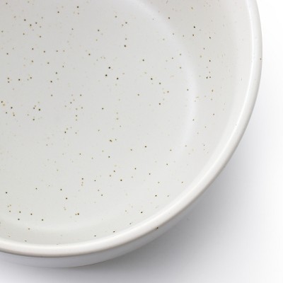 Sea Salt White 5.5 Inch Round Stoneware Bowl Set, 6 Pieces