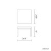 Russ Rattan Coffee Table with Aluminum Legs - Lagoon - 3 of 3