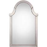 Uttermost Arched Top Vanity Accent Wall Mirror Modern Hand-Beveled Side Mirrored Frame 30" Wide for Bathroom Bedroom Living Room