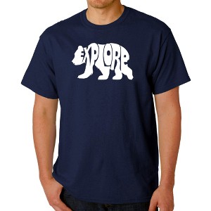 LA Pop Art Explore - Men's Word Art T-Shirt - 1 of 4