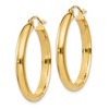 Black Bow Jewelry 3.75mm x 30mm Polished 14k Yellow Gold Domed Round Tube Hoop Earrings - 2 of 4