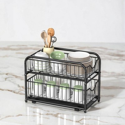 Generic 2-Tier Stackable Cabinet Organizer - Gondola Shelving with 2 Sliding Basket Drawers, Ample Storage for Kitchen and Bathroom, Space-Saving Design — фото 2