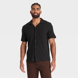 Men's Short Sleeve Knit Camp Shirt - Goodfellow & Co™ - 1 of 3